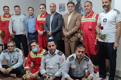 تقدیر منتخب شورای شهر از تلاش آتش‌نشانان و امدادگران در نجات جان بانوی خرم‌آبادی