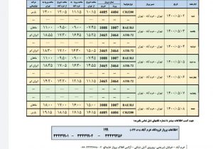 برنامه پروازهای فرودگاه شهدای خرم آباد از ۲ تا ۸  مرداد ۱۴۰۰