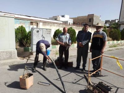 ارتقای شبکه تلفن ثابت با نصب کافوی نوری جدید در الیگودرز