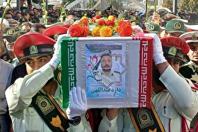 پیکر «داوود عبدالهی» شهید مدافع امنیت در خرم‌آباد تشییع شد