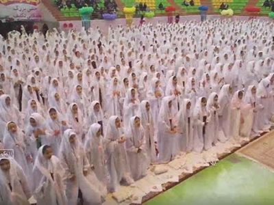 جشن تکلیف ۸۵۰ نفر از دانش آموزان دختر الیگودرزی