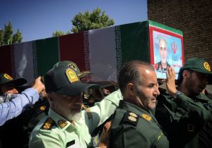 تشییع فرمانده حفاظت اطلاعات سازمان بسیج مستضعفین در شهرستان سلسله