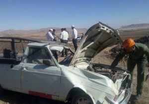 واژگونی وانتبار در آزادراه خرم زال – پل دختر ۵ مصدوم برجای گذاشت